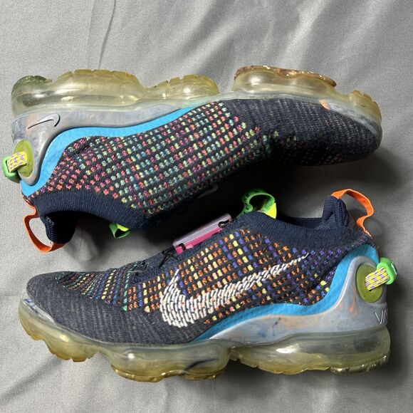 Nike Shoes Men 7Air VaporMax 2020 Flyknit Deep Royal Blue Multi CJ6740-400 - Picture 2 of 10